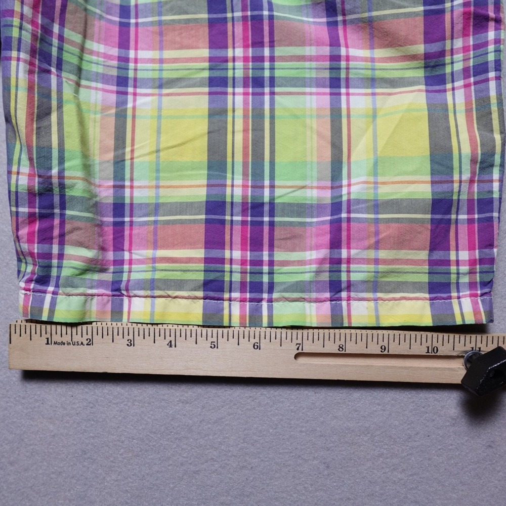 Polo Ralph Lauren Swim Trunks Men Large Multicolor Plaid Mesh Lined Madras - Picture 9 of 10